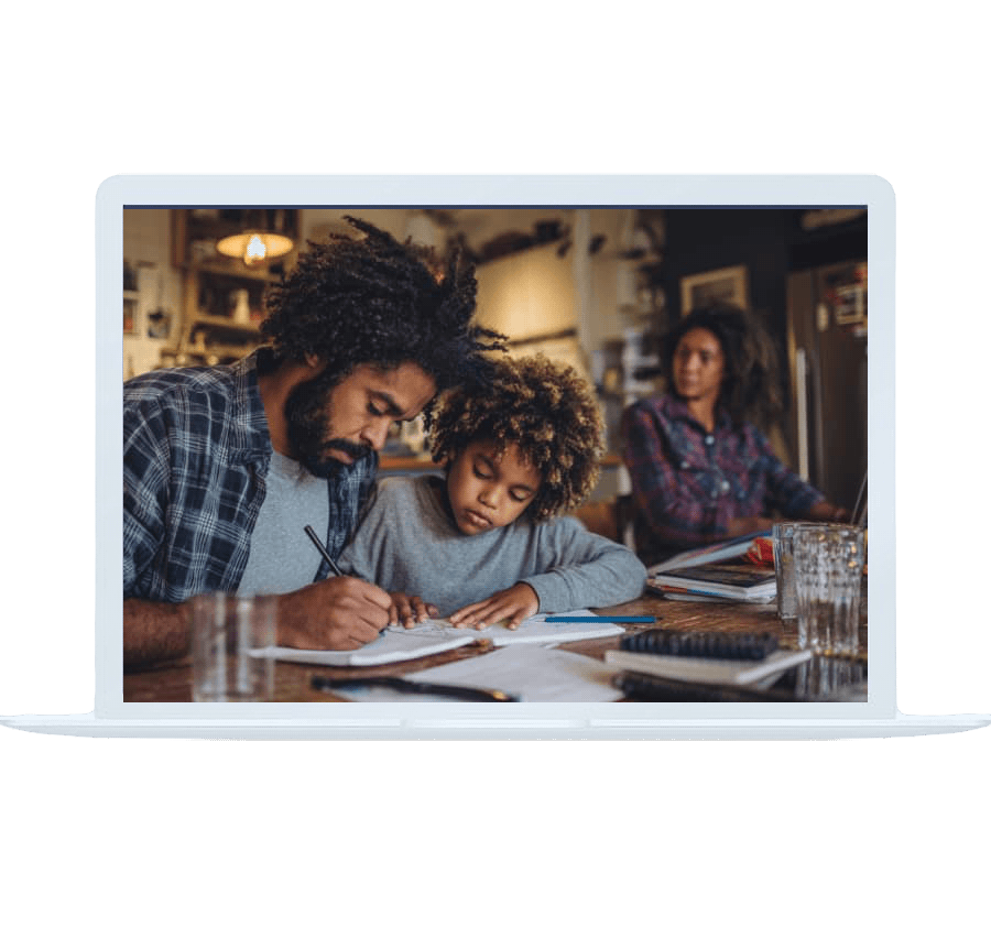 Family working together at home, highlighting virtual ADHD counseling support.